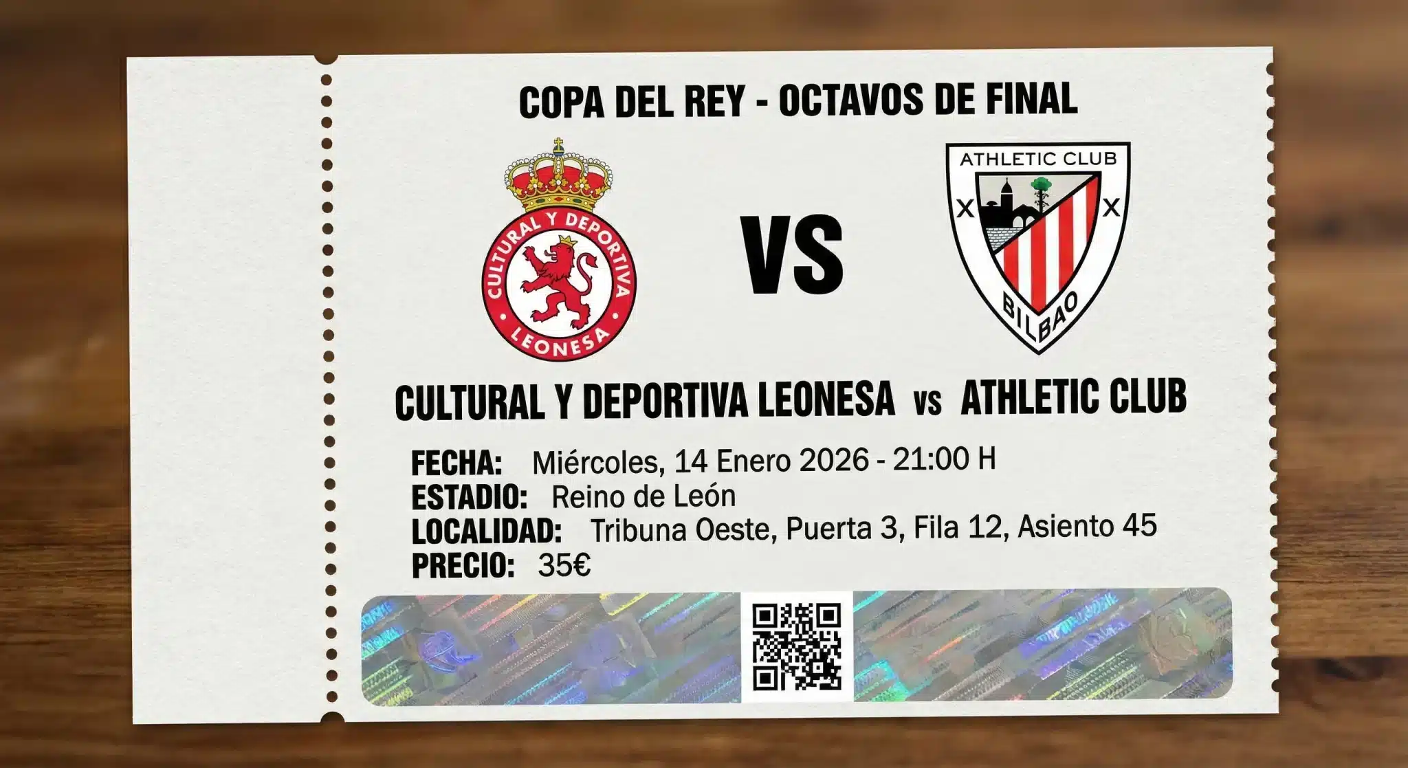 Cultural vs Athletic en Copa del Rey en León guía 2026