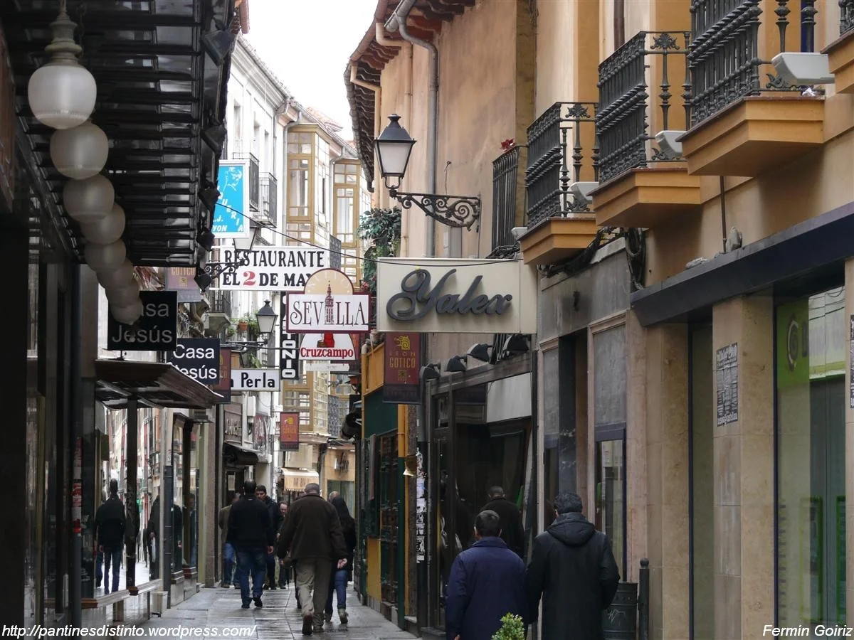 Leon Rua Calle La Rúa de León: paseo medieval junto a la Catedral y tiendas con ...