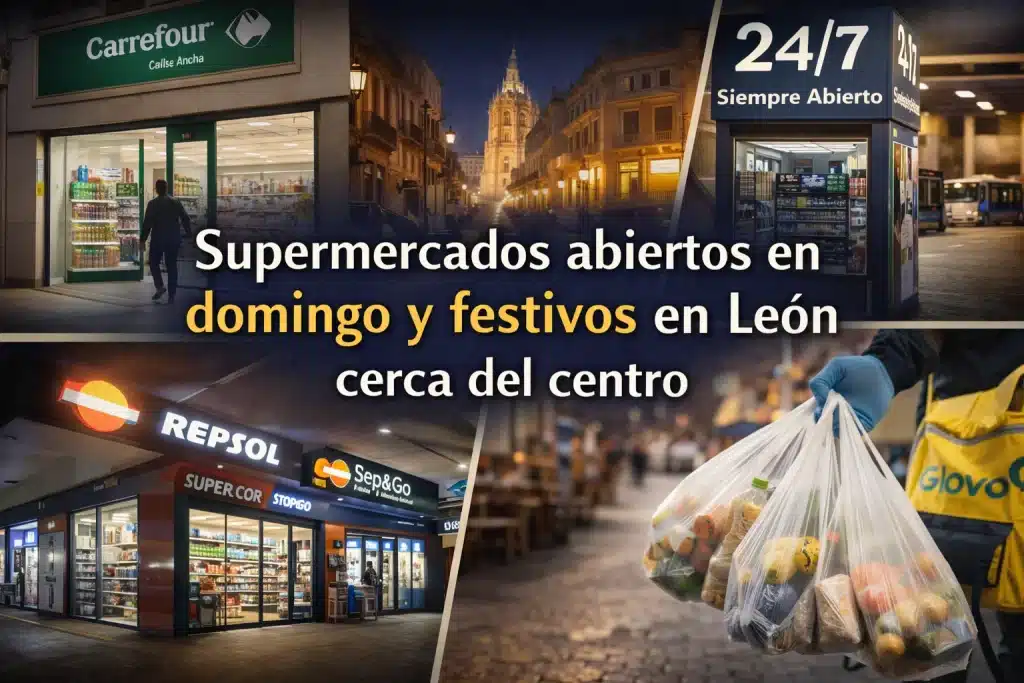 Supermercados abiertos en domingo y festivos en León cerca del centro